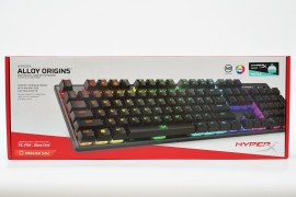 HyperX Alloy Origins AQUA青绿轴 电竞键盘 敲击明确手感佳 铝结构RGB超炫彩